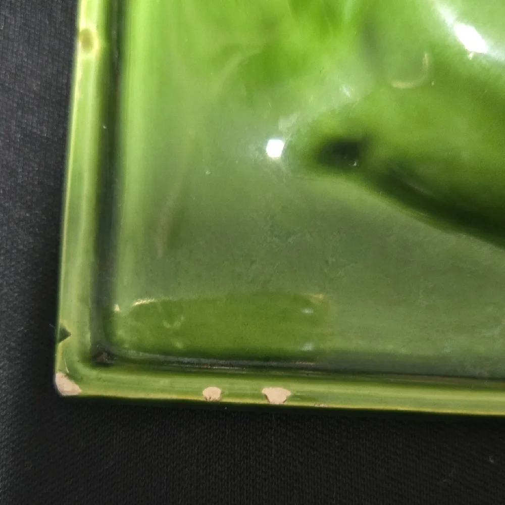 Green Fish-Shaped Ceramic Dish/Ashtray